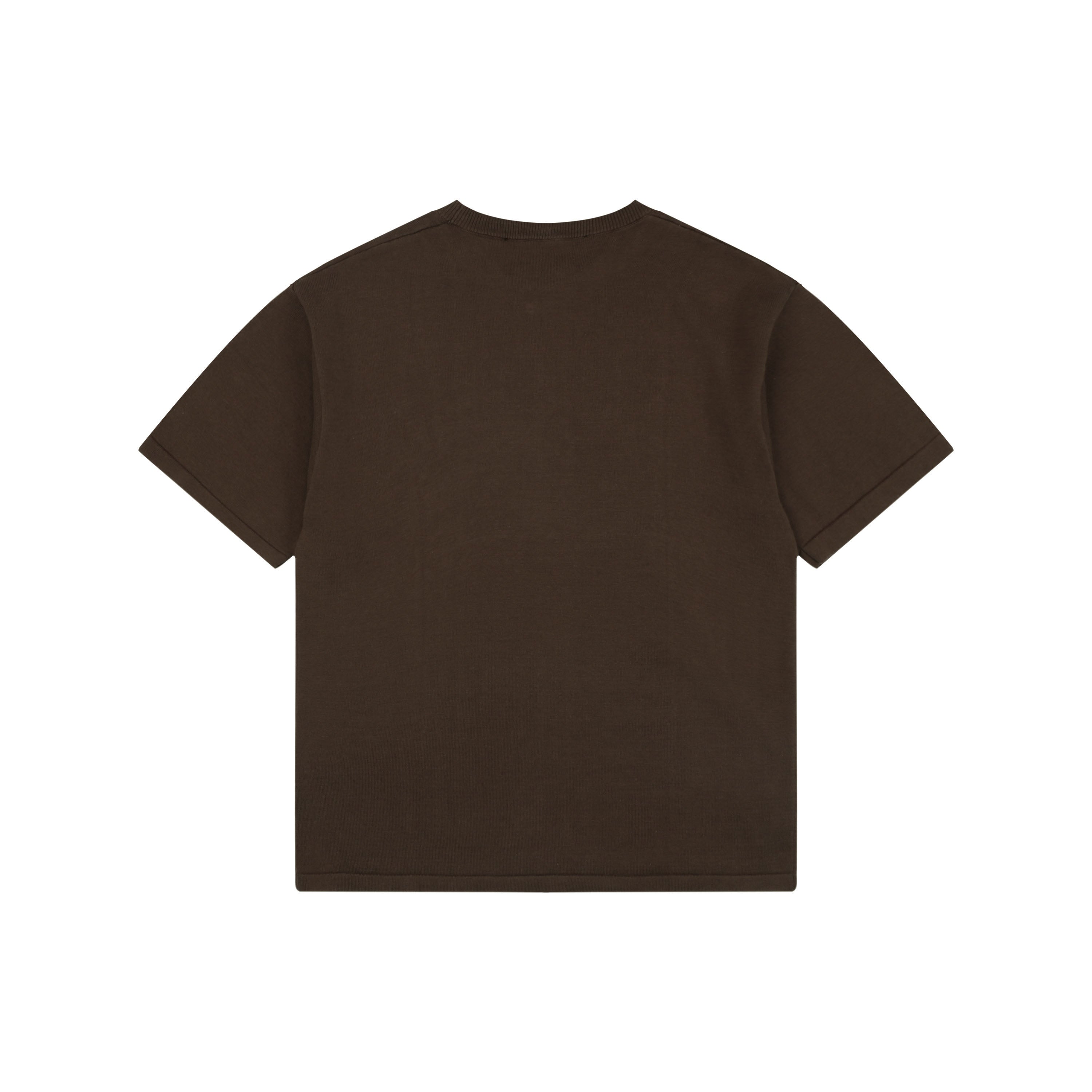 LV Monogram Leather Patch Jacquard Tee – Chocolate Brown