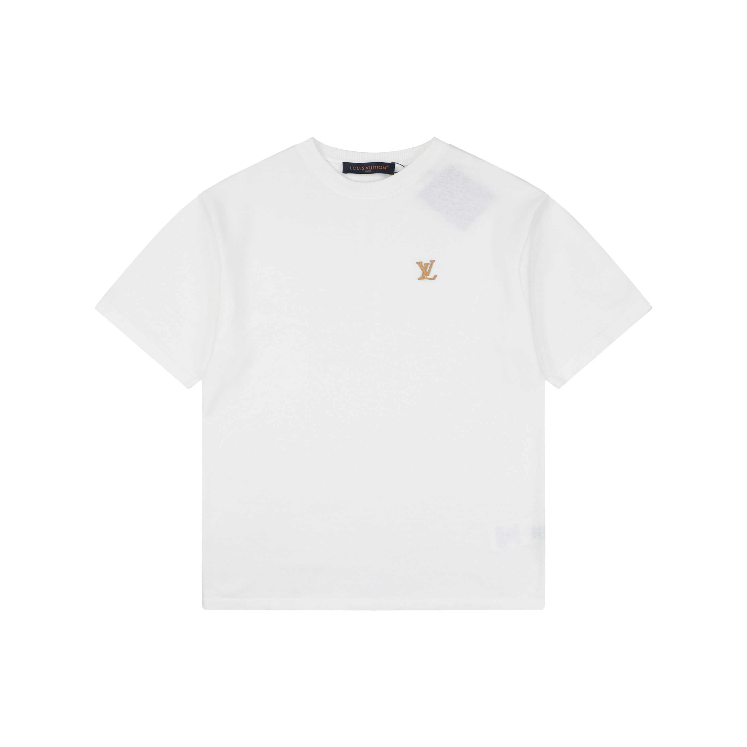 LV Monogram Leather Patch Jacquard Tee – White