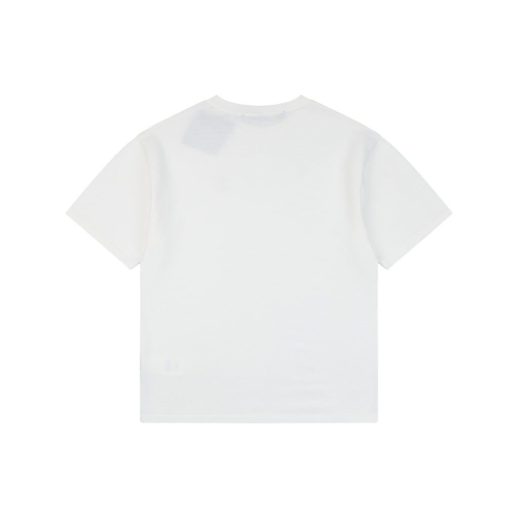 LV Monogram Leather Patch Jacquard Tee – White