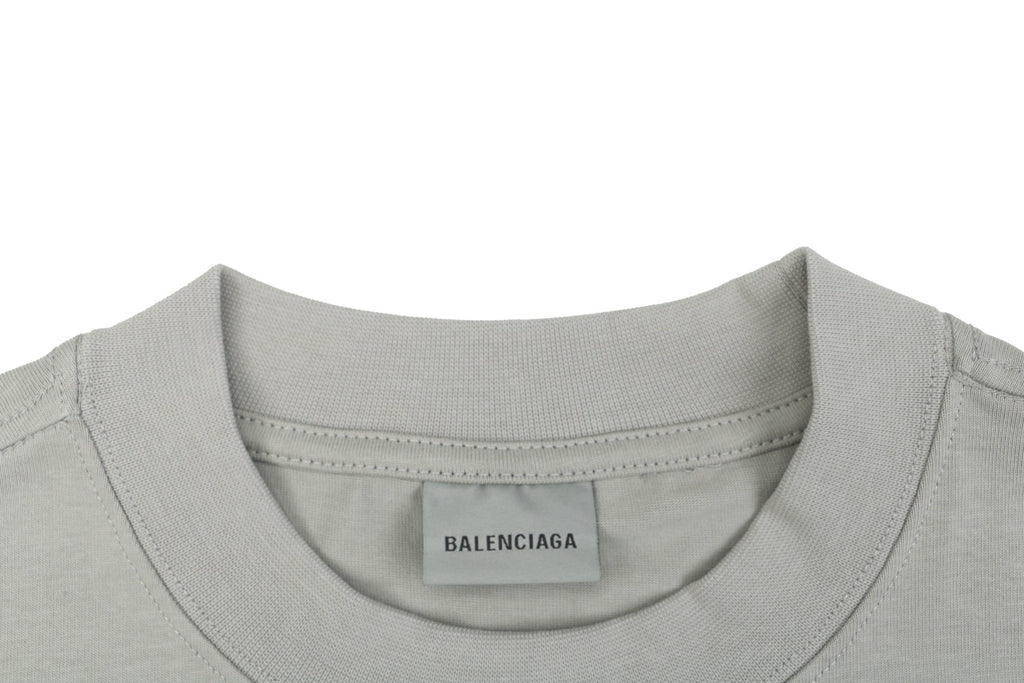 Balenciaga Couture Sunset Wave Graphic Tee – Grey