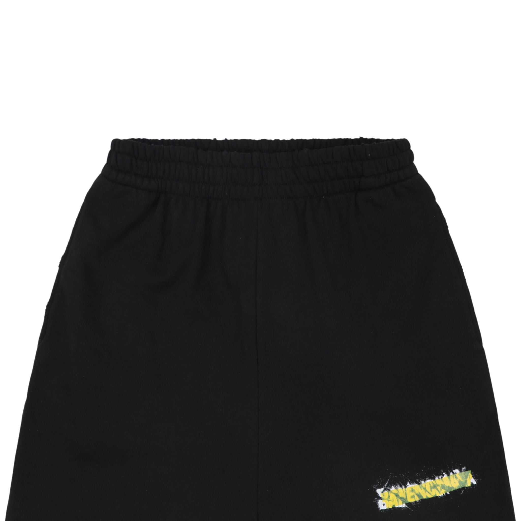 Balenciaga Tape Blurred Letter Print Shorts – Black