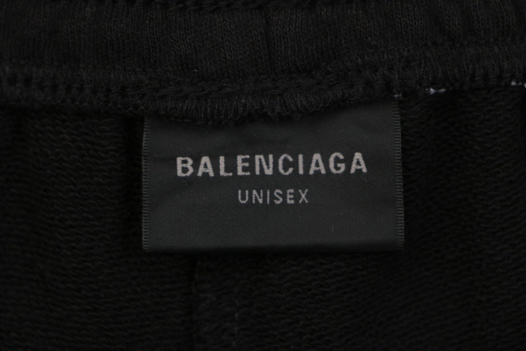 Balenciaga Tape Blurred Letter Print Shorts – Black