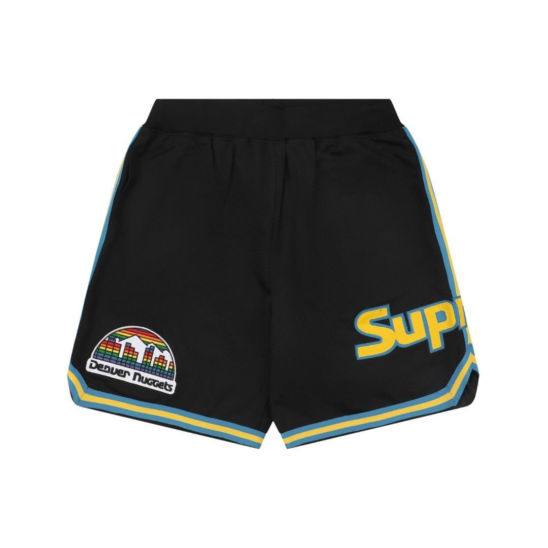 Supreme x Mitchell & Ness Denver Nuggets Side Stripe Embroidered Shorts – Black
