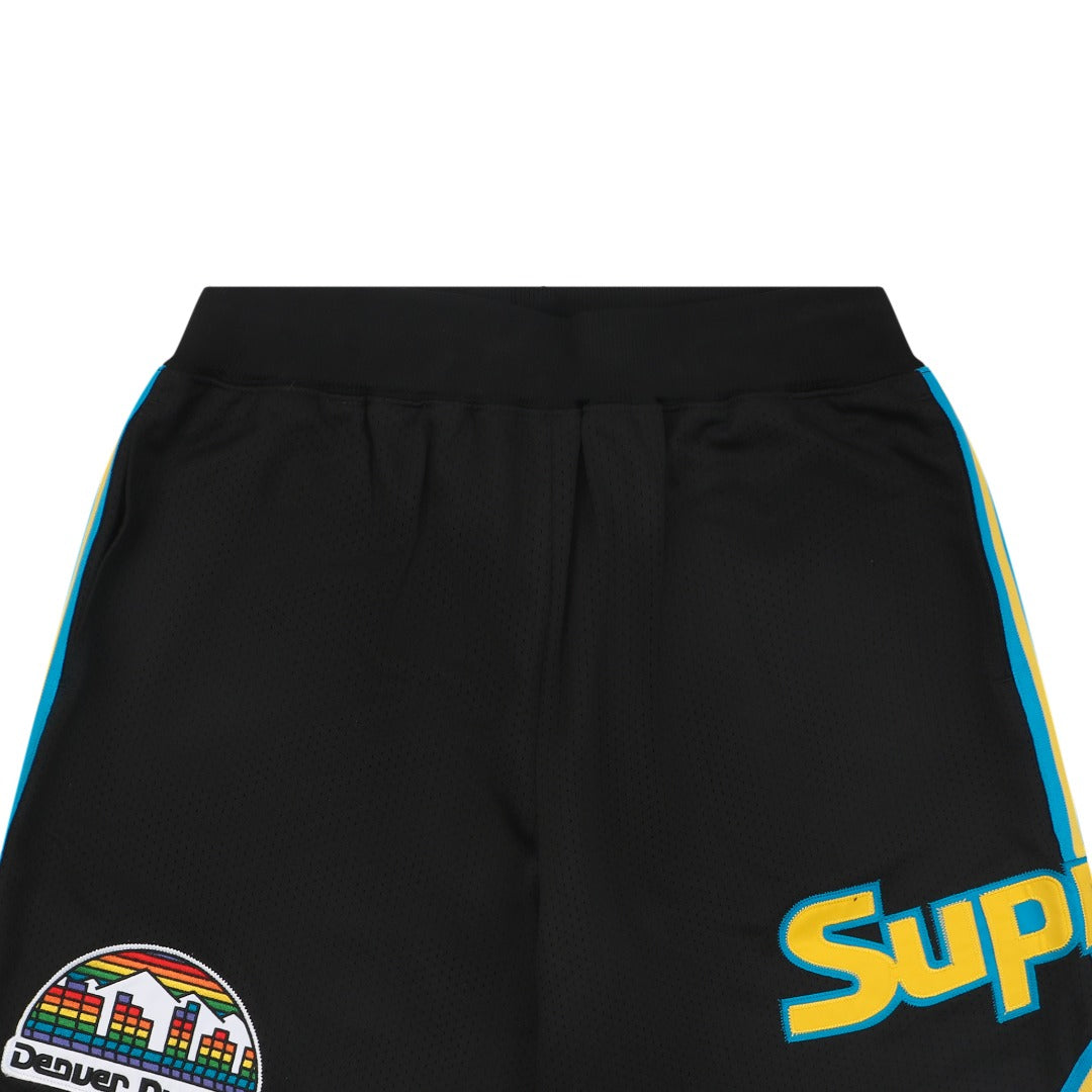 Supreme x Mitchell & Ness Denver Nuggets Side Stripe Embroidered Shorts – Black