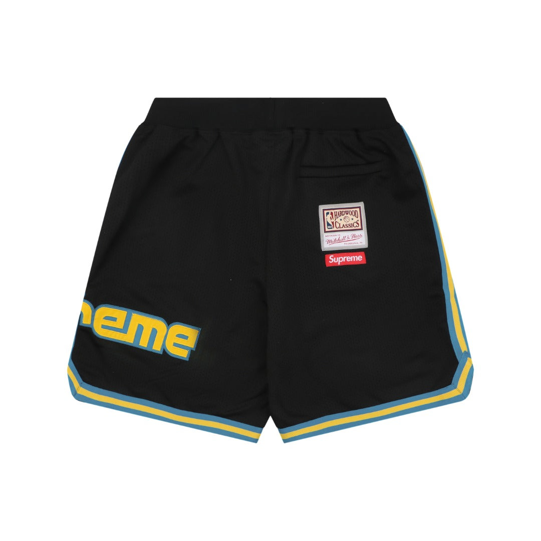 Supreme x Mitchell & Ness Denver Nuggets Side Stripe Embroidered Shorts – Black