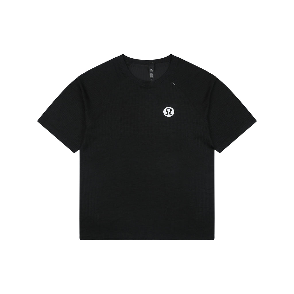 Lululemon Oversized Logo Ventilated Quick-Dry Tee – Black