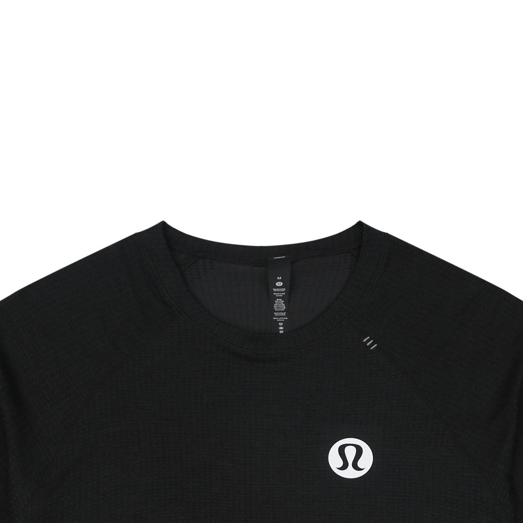Lululemon Oversized Logo Ventilated Quick-Dry Tee – Black