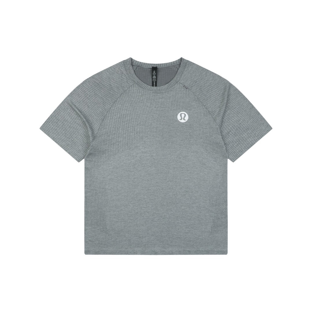 Lululemon Oversized Logo Ventilated Quick-Dry Tee – Grey