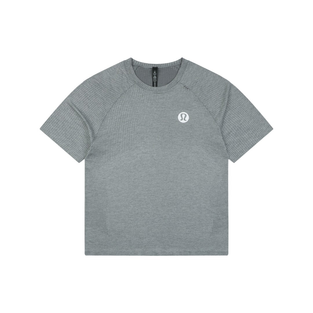 Lululemon Oversized Logo Ventilated Quick-Dry Tee – Grey
