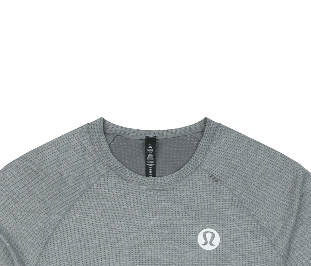 Lululemon Oversized Logo Ventilated Quick-Dry Tee – Grey