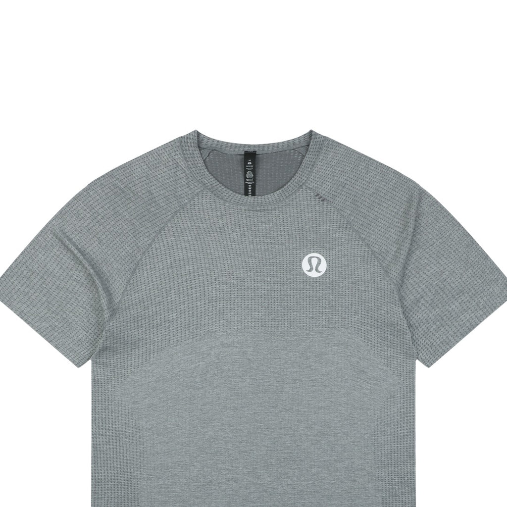 Lululemon Oversized Logo Ventilated Quick-Dry Tee – Grey