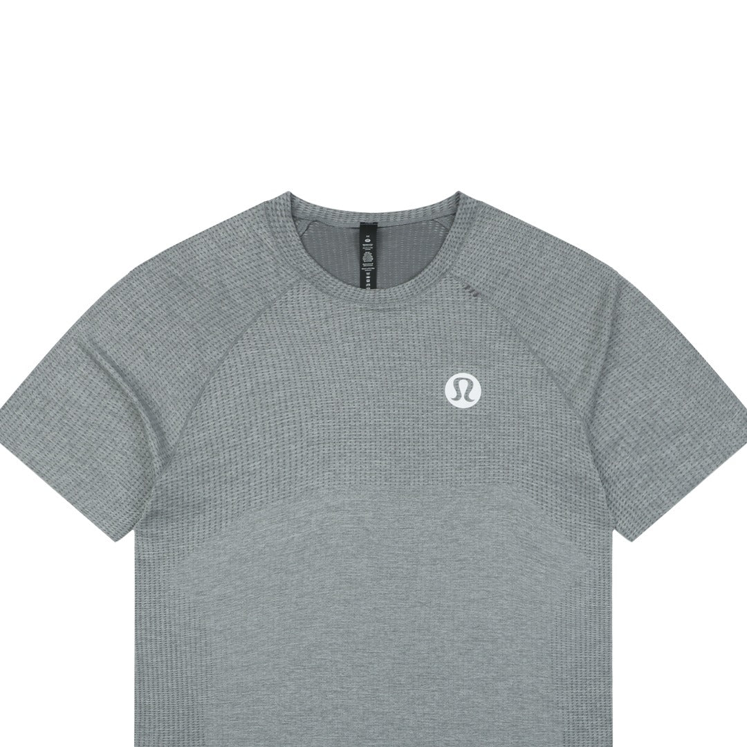 Lululemon Oversized Logo Ventilated Quick-Dry Tee – Grey