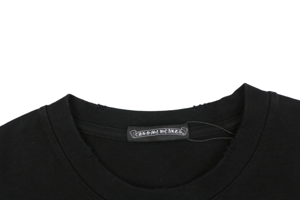 Chrome Hearts Tonal Sanskrit Appliqué Embroidered Tee – Black