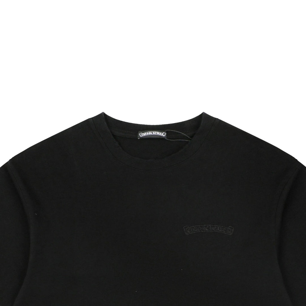 Chrome Hearts Tonal Sanskrit Appliqué Embroidered Tee – Black