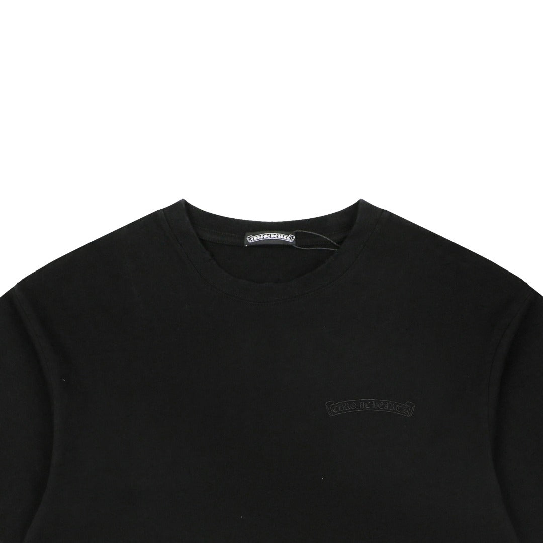 Chrome Hearts Tonal Sanskrit Appliqué Embroidered Tee – Black