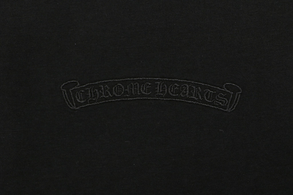 Chrome Hearts Tonal Sanskrit Appliqué Embroidered Tee – Black