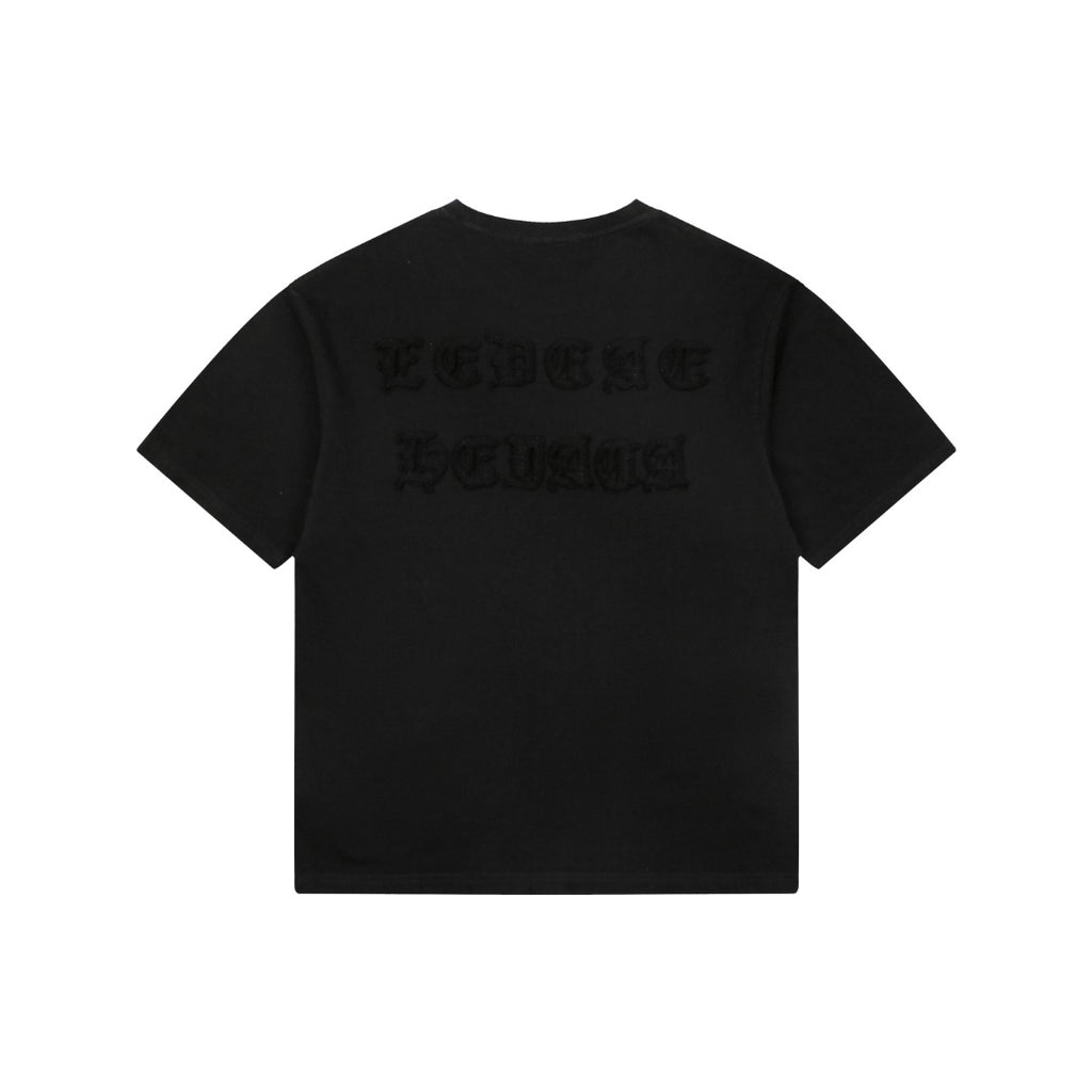 Chrome Hearts Tonal Sanskrit Appliqué Embroidered Tee – Black