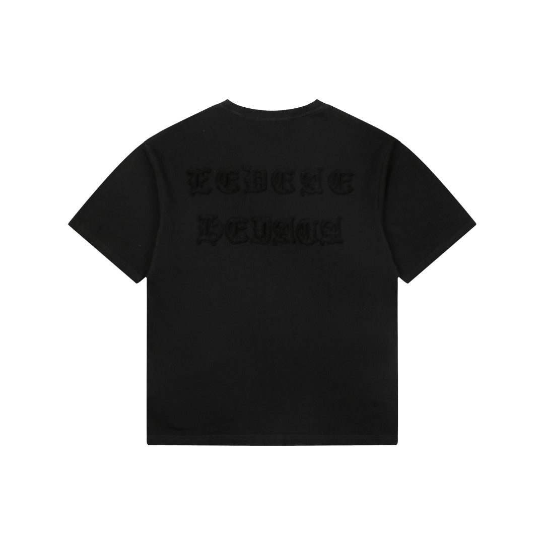 Chrome Hearts Tonal Sanskrit Appliqué Embroidered Tee – Black