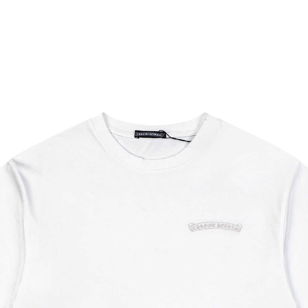 Chrome Hearts Tonal Sanskrit Appliqué Embroidered Tee – White
