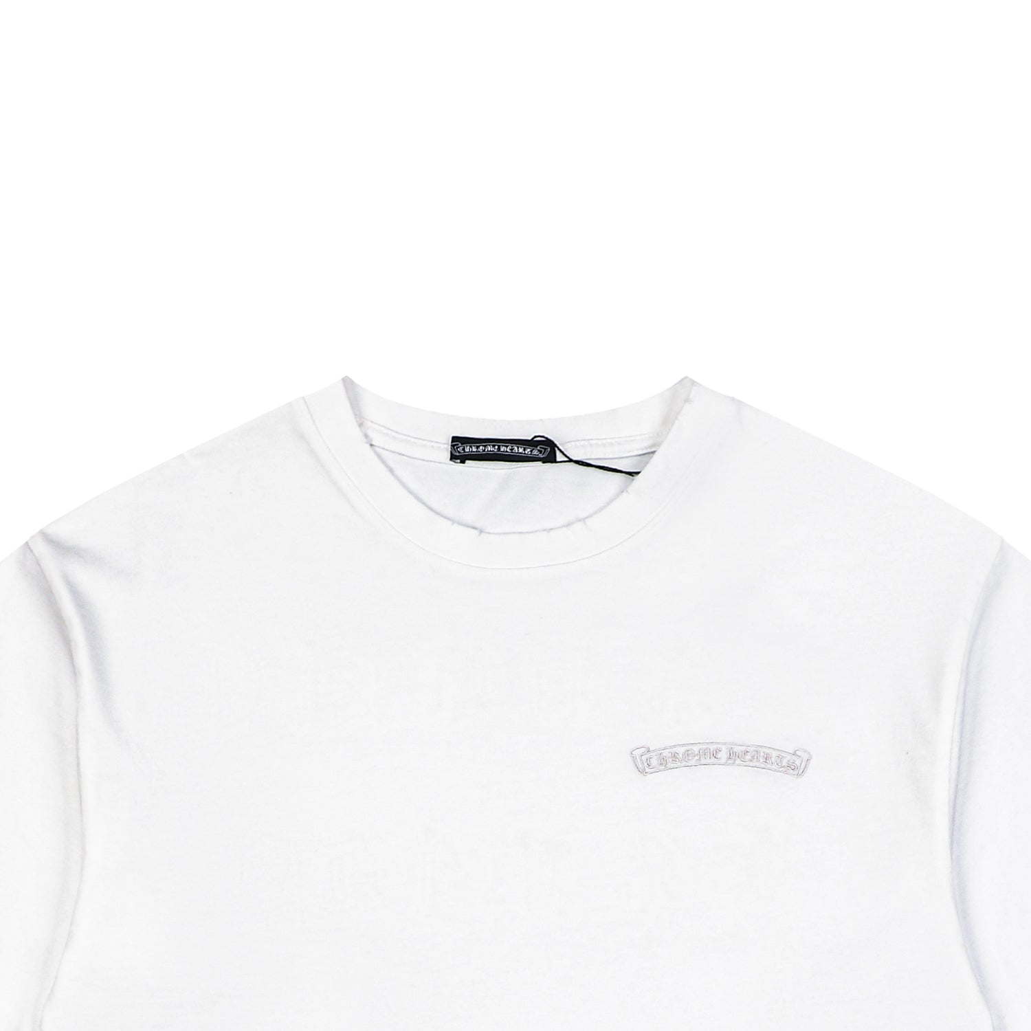 Chrome Hearts Tonal Sanskrit Appliqué Embroidered Tee – White