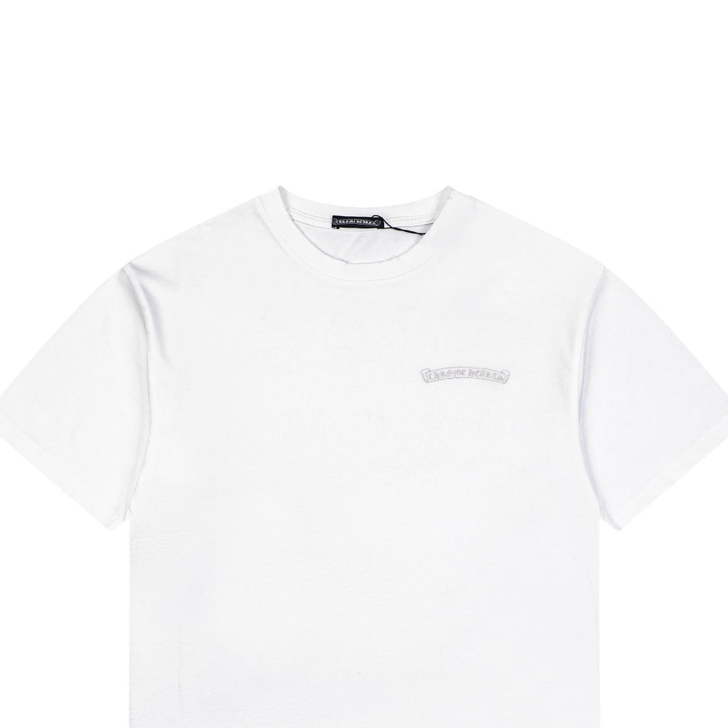 Chrome Hearts Tonal Sanskrit Appliqué Embroidered Tee – White