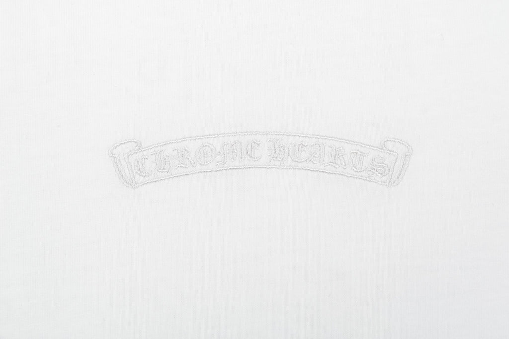 Chrome Hearts Tonal Sanskrit Appliqué Embroidered Tee – White