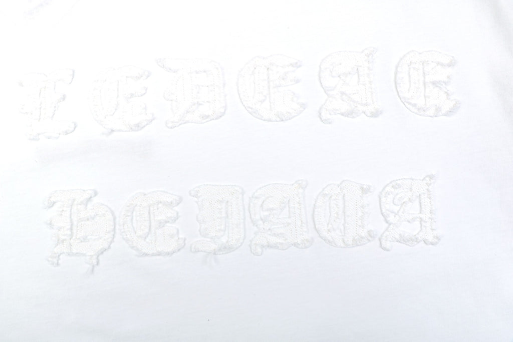 Chrome Hearts Tonal Sanskrit Appliqué Embroidered Tee – White