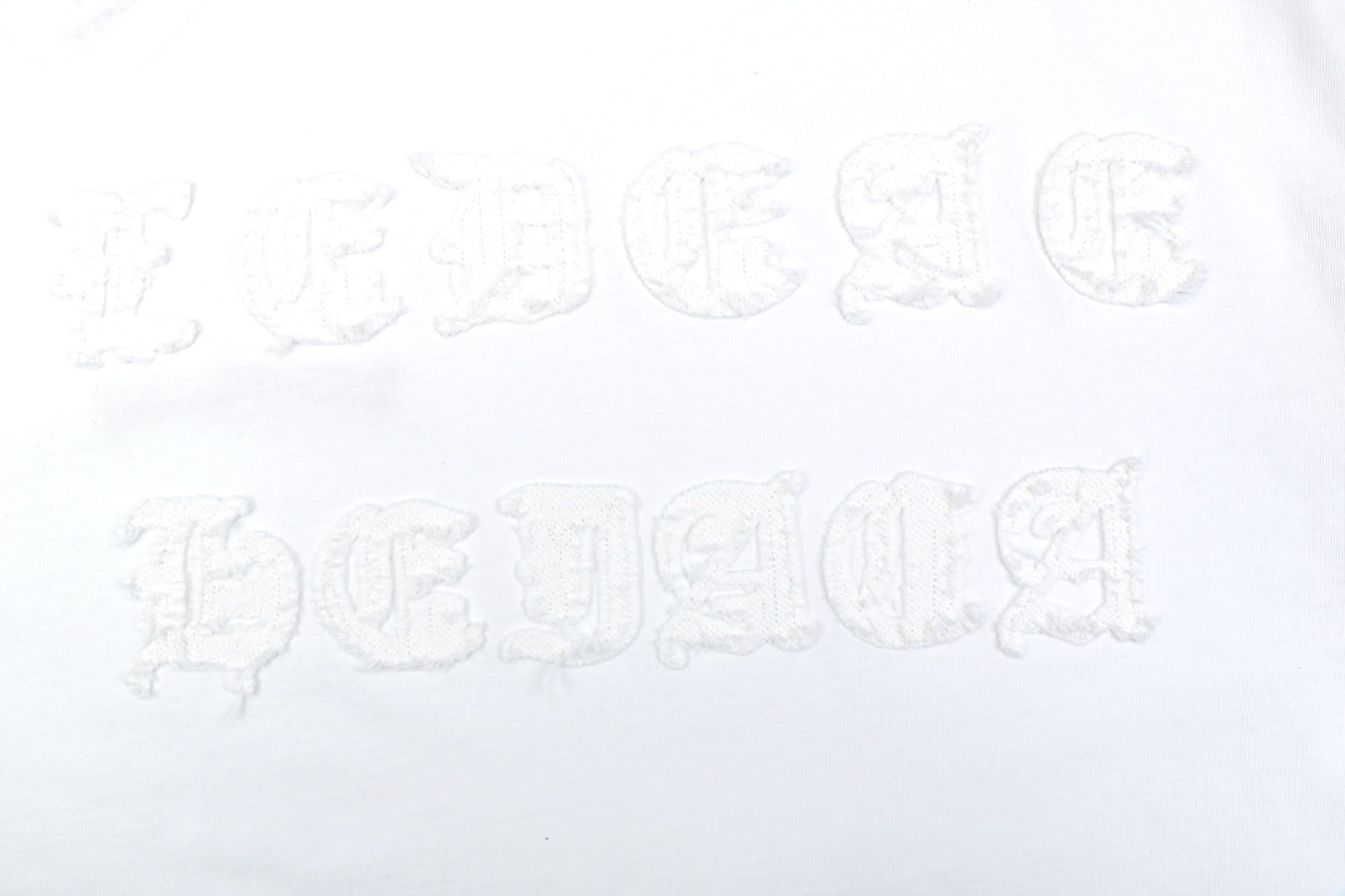 Chrome Hearts Tonal Sanskrit Appliqué Embroidered Tee – White