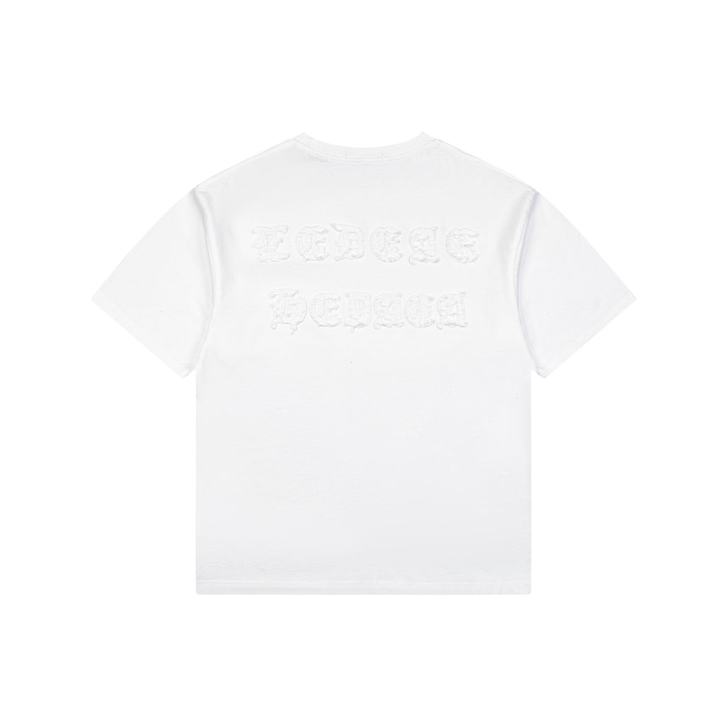 Chrome Hearts Tonal Sanskrit Appliqué Embroidered Tee – White
