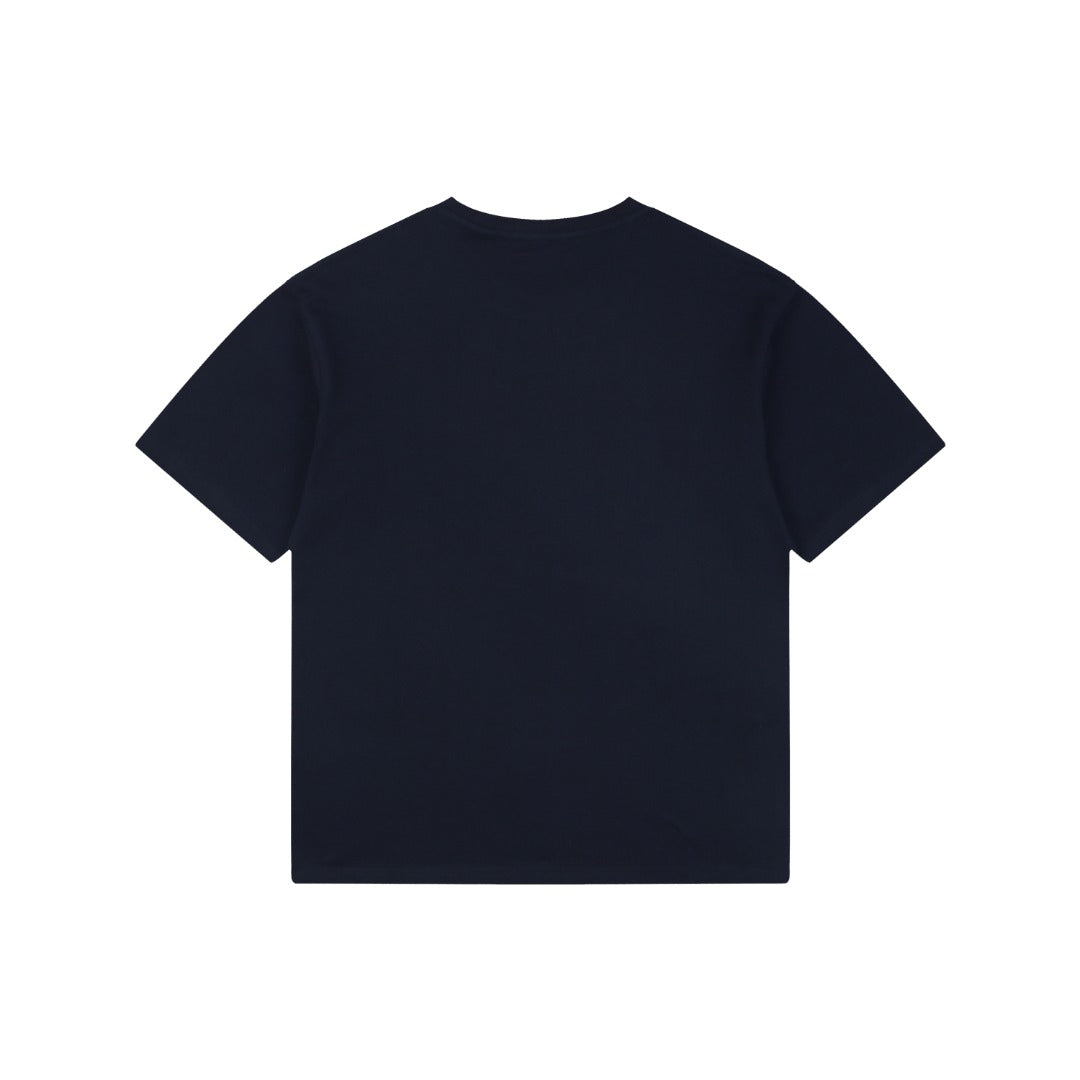 Celine Arc de Triomphe Paris Mini Logo Embroidered Tee – Navy