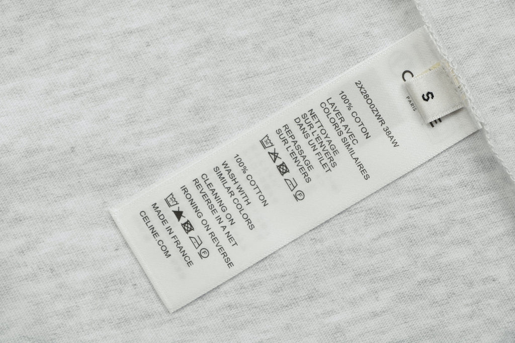 Celine Arc de Triomphe Paris Mini Logo Embroidered Tee – White