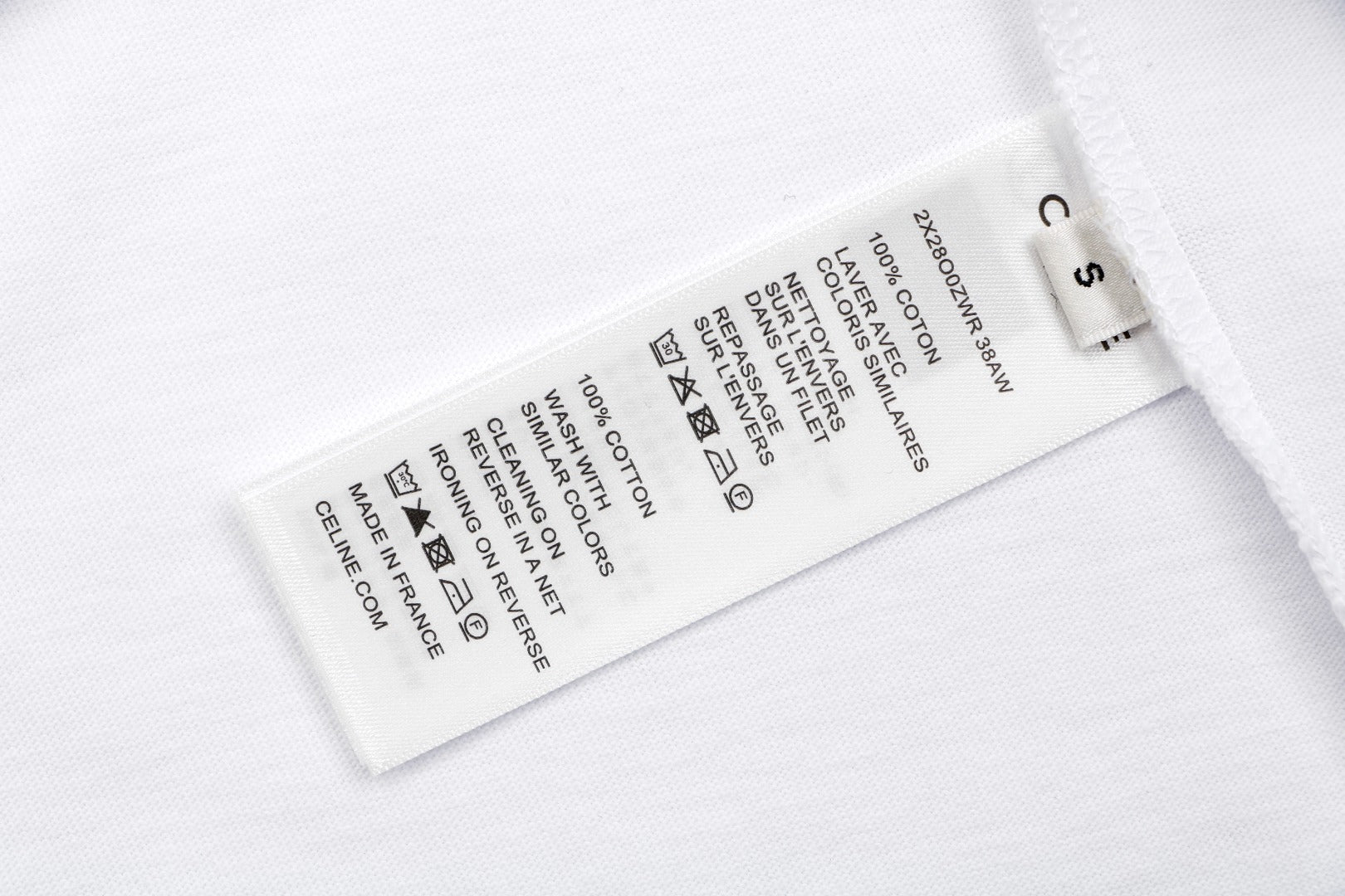 Celine Arc de Triomphe Paris Mini Logo Embroidered Tee – Bright White