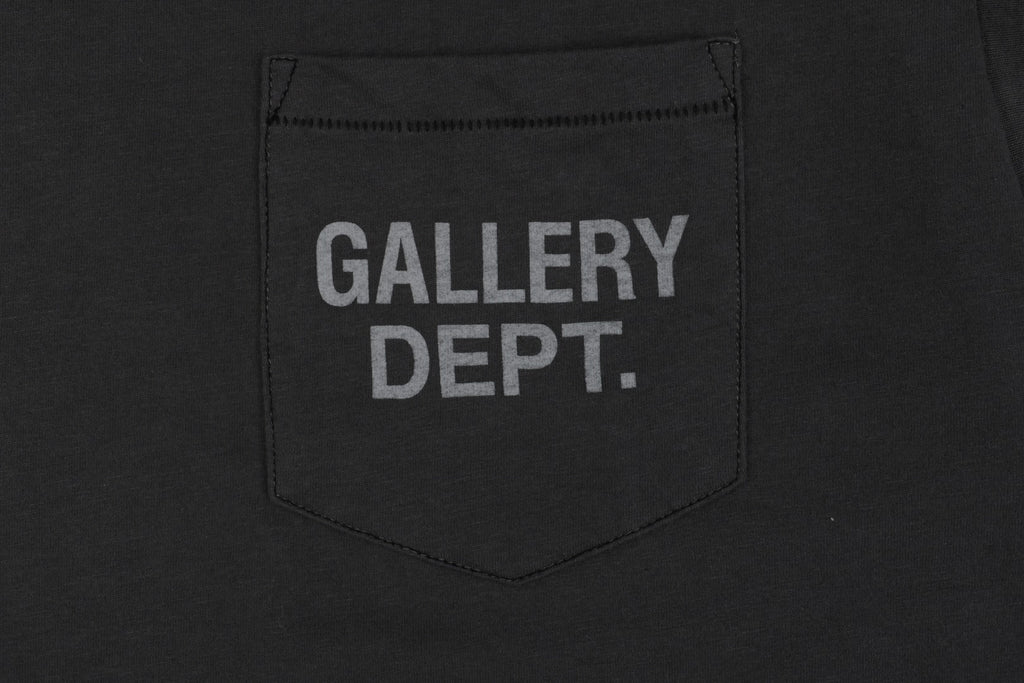 Gallery Dept. 25SS Pocket Logo Print Sleeveless Tee – Washed Black