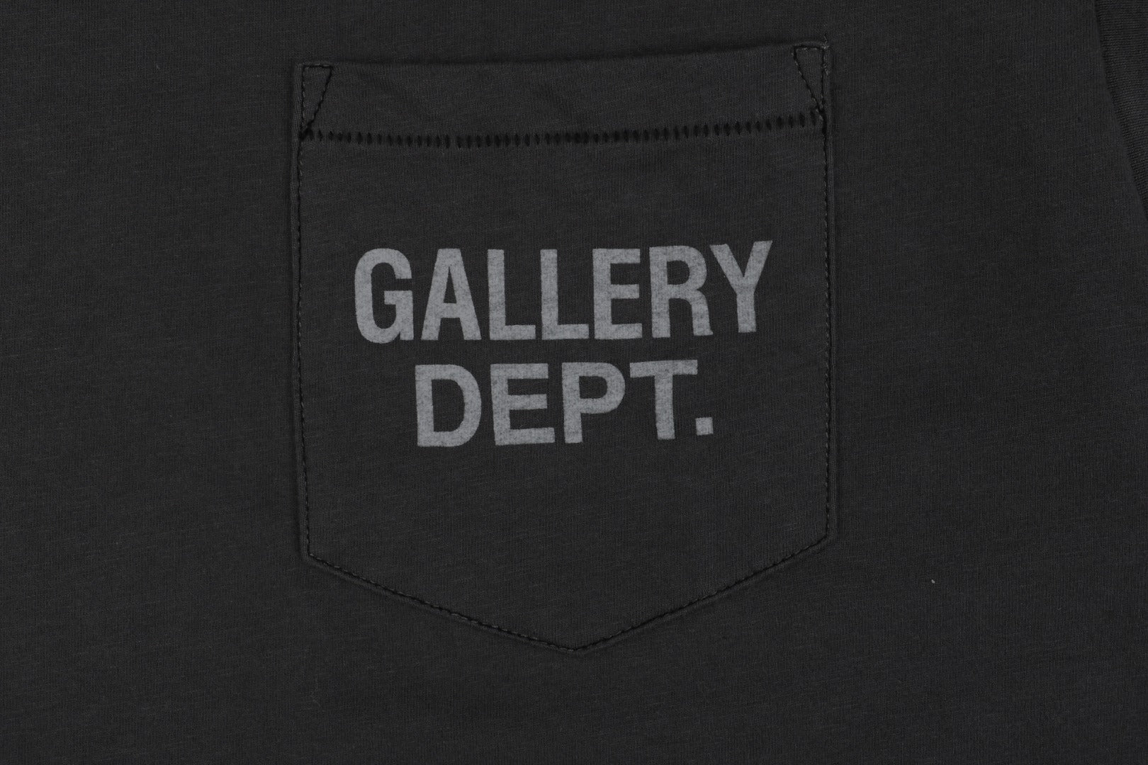 Gallery Dept. 25SS Pocket Logo Print Sleeveless Tee – Washed Black