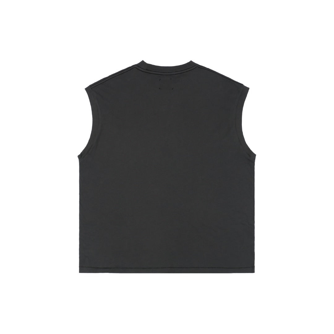 Gallery Dept. 25SS Pocket Logo Print Sleeveless Tee – Washed Black