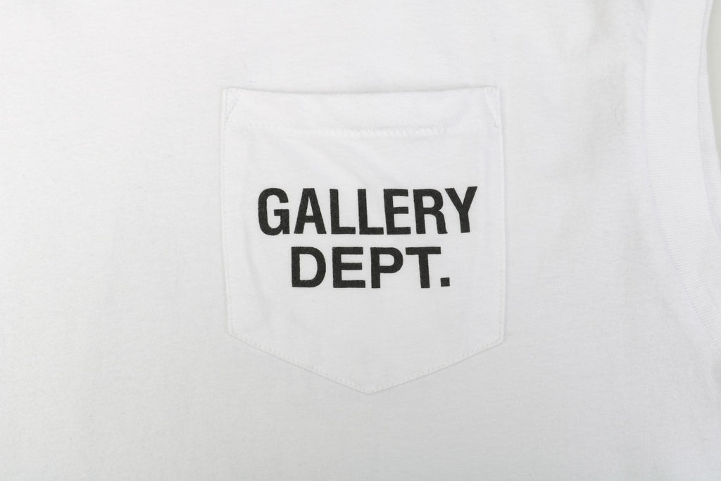 Gallery Dept. 25SS Pocket Logo Print Sleeveless Tee – White
