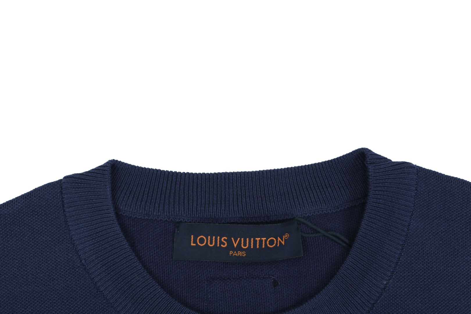Louis Vuitton Navy Hem Tonal Monogram Jacquard Tee