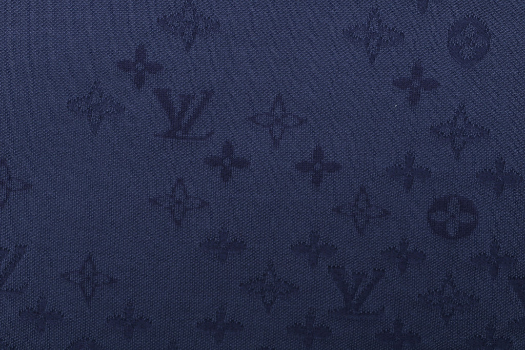 Louis Vuitton Navy Hem Tonal Monogram Jacquard Tee