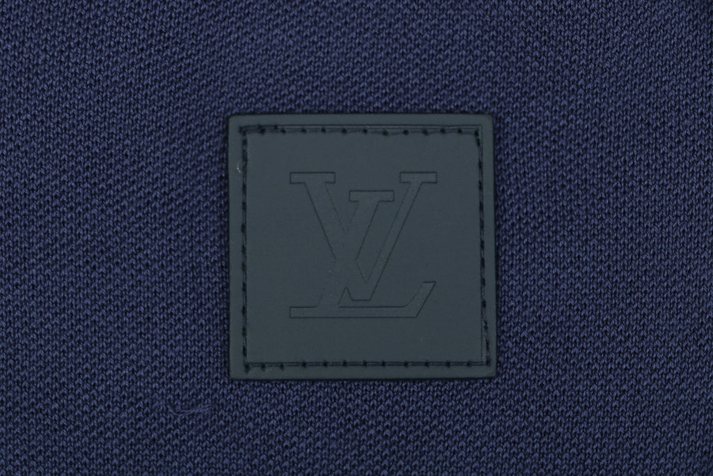 Louis Vuitton Navy Hem Tonal Monogram Jacquard Tee
