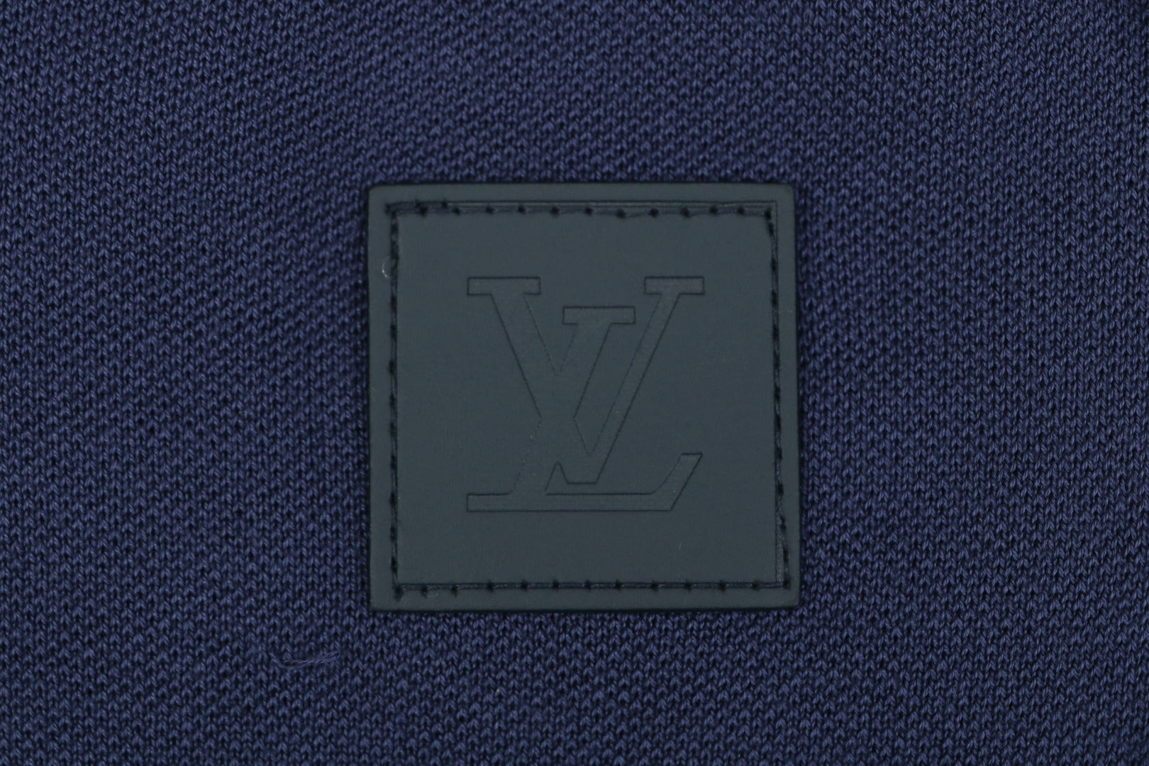 Louis Vuitton Navy Hem Tonal Monogram Jacquard Tee