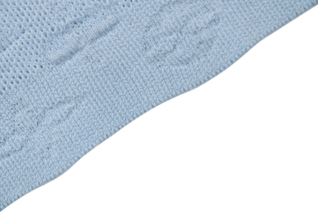Louis Vuitton Light Blue Tonal Monogram Jacquard Polo Shirt