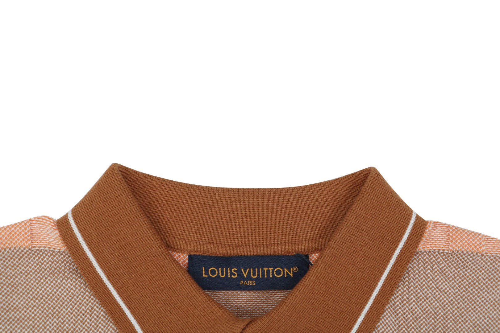 Louis Vuitton Pink Brown Checkerboard Jacquard Polo Shirt