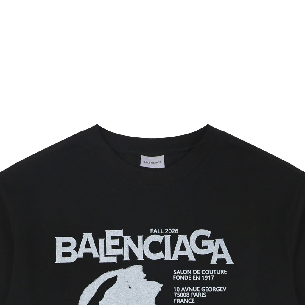 Balenciaga Fall 2016 Couture Sunglasses Portrait Graphic Tee – Black