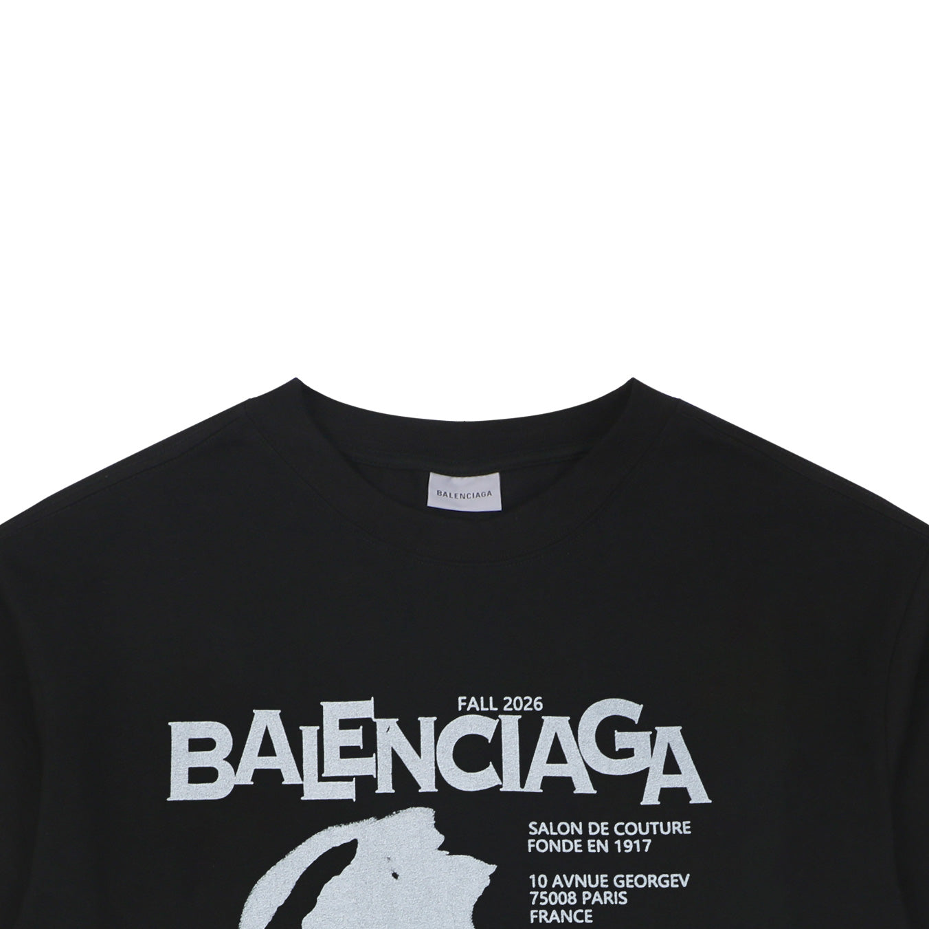 Balenciaga Fall 2016 Couture Sunglasses Portrait Graphic Tee – Black