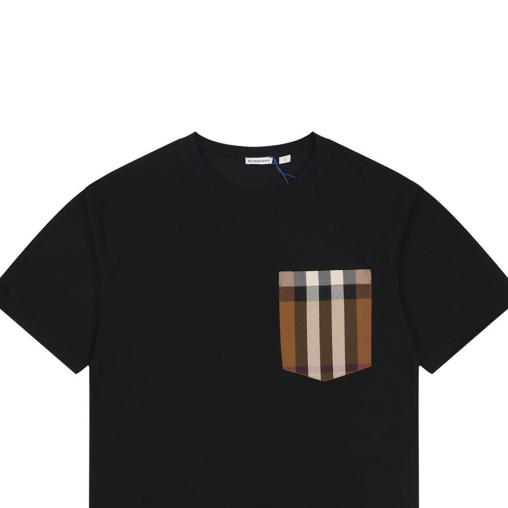 Burberry Vintage Check Patch Pocket Tee – Black