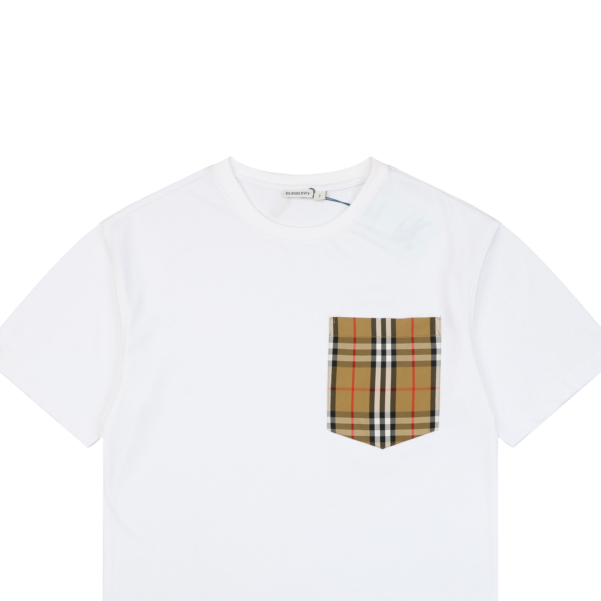 Burberry Vintage Check Patch Pocket Tee – White
