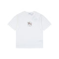 Burberry Rose Equestrian Knight Embroidered Tee – White
