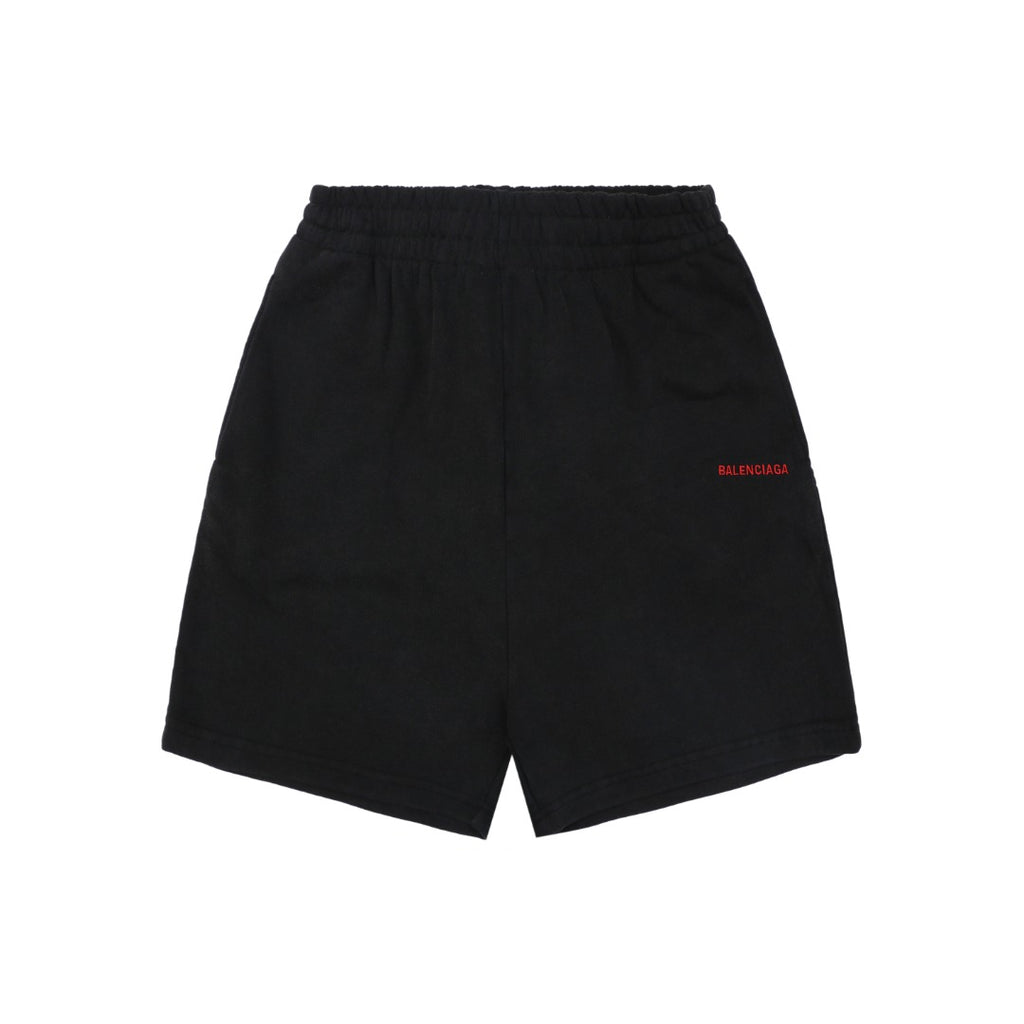 Balenciaga Mini Paris Wordmark Embroidered Shorts – Black