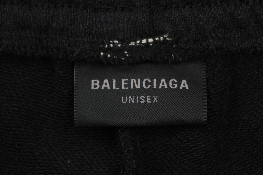 Balenciaga Mini Paris Wordmark Embroidered Shorts – Black