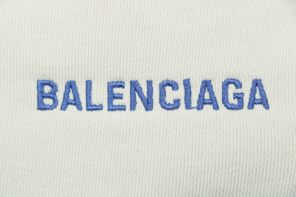 Balenciaga Mini Paris Wordmark Embroidered Shorts – Cream